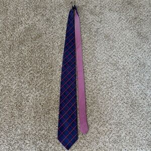 Tommy Hilfiger Navy Geometric Silk Tie
